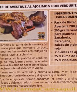 Alternative view of Avestruz, Filetes 1ª  Pack 200 gr