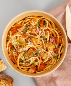 Spaguetti con pollo al pomodoro