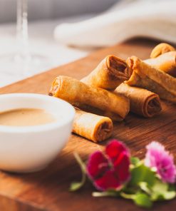 Spring Rolls de Lomo Saltado con su Jugo Ahumado